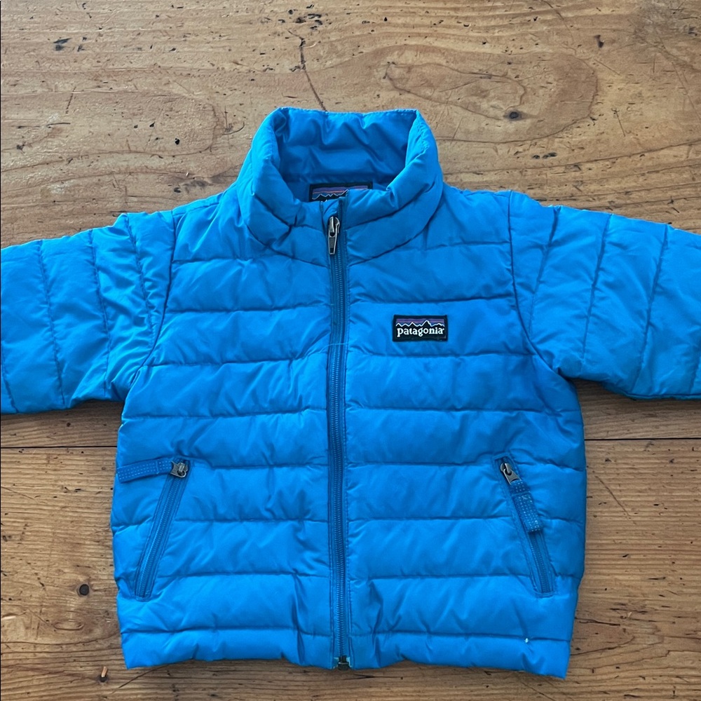 Patagonia Baby 6M Bright Blue Puffer Coat